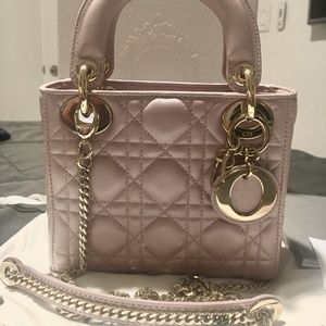 Christian Dior Mini Lady Dior (Lotus Pearl)